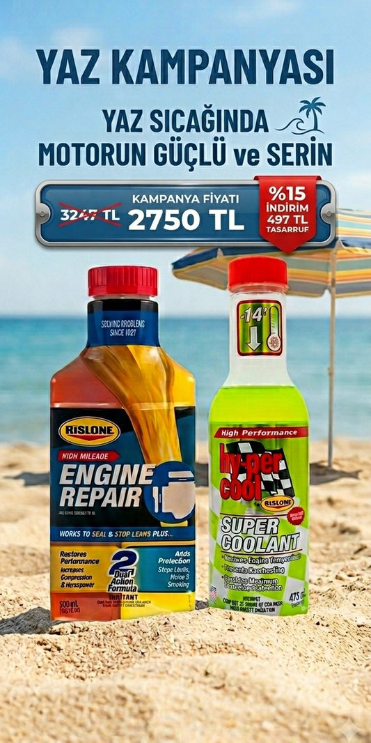 Rislone Motor Onarıcı & Hy-per Cool Süper Soğutucu Sıvı